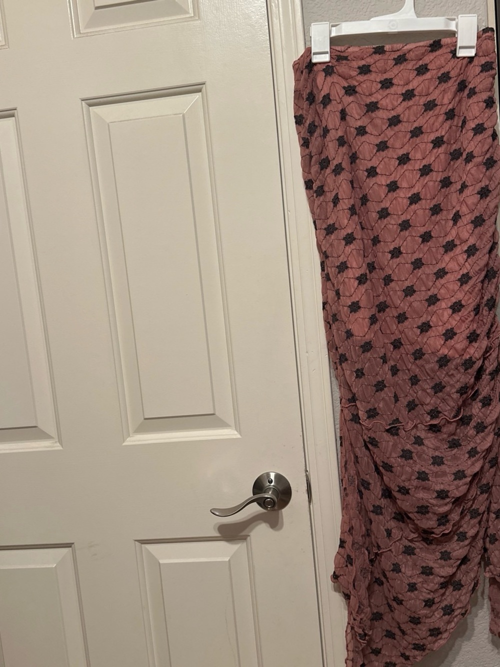 Free People Rose Mauve High-Low Floral Print Skirt